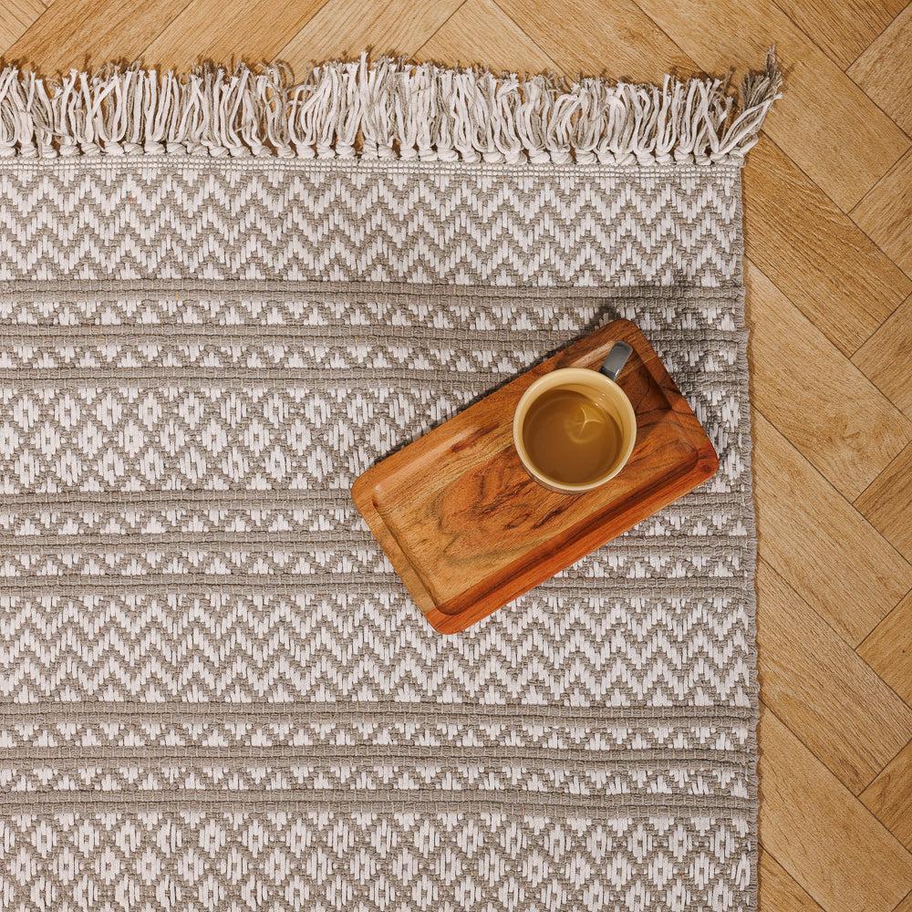 GeoLoom Dari Carpet Light Grey-Carpets/Rugs