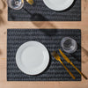 Home.Life Leatherette Placemat Black