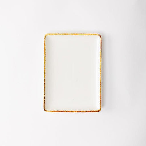 Rectangular Rimmed Side Plate - Natural Ivory-Ceramic
