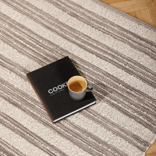 Linear Loom Polycotton Carpet Light Grey-Carpets/Rugs