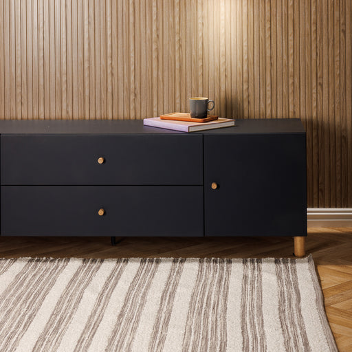 Linear Loom Polycotton Carpet Light Grey-Carpets/Rugs