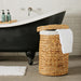 Home.Life Lined Oval with Hyacinth Hamper with Handles and Lid Natural-Laundry Basket