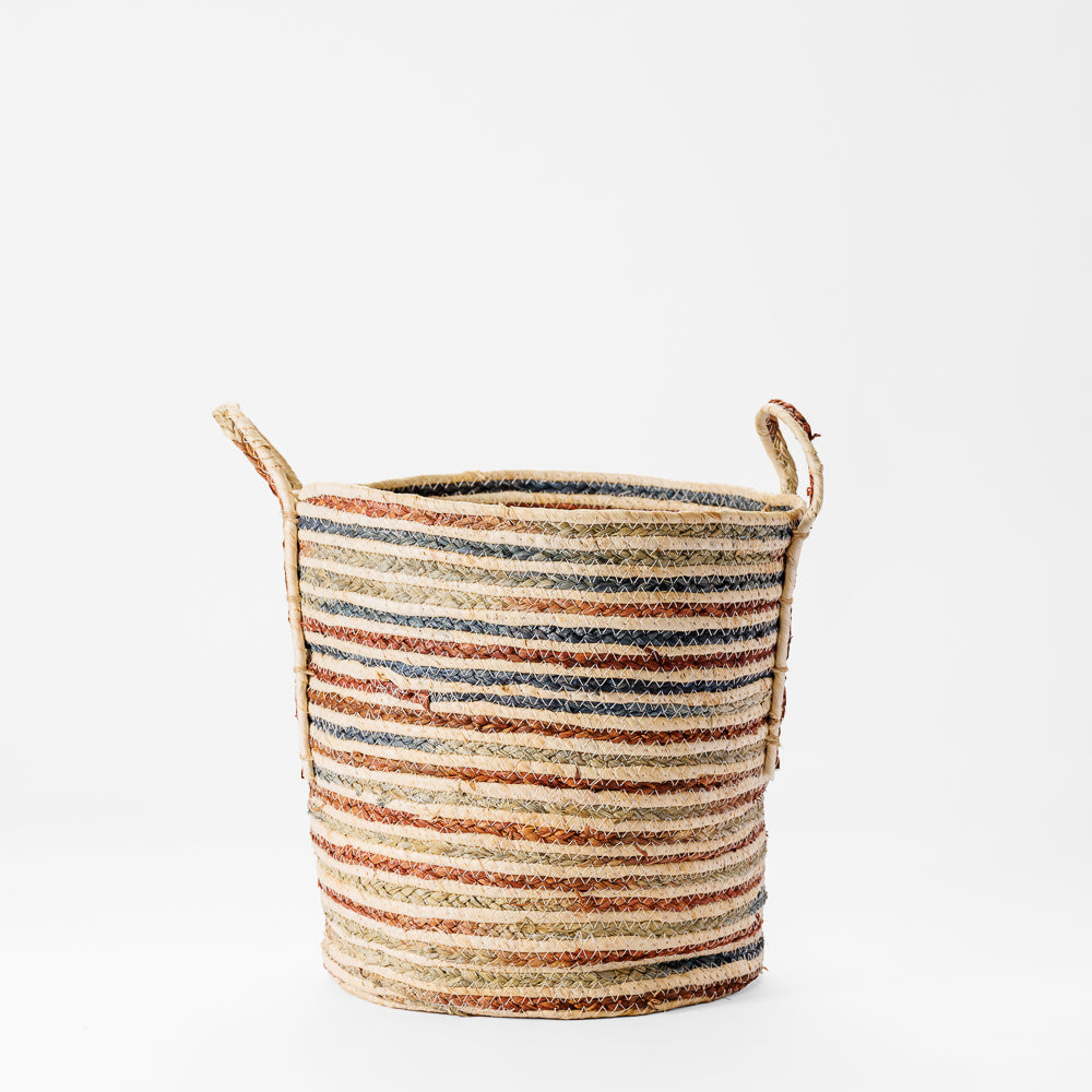 Home.Life Maize Shaded Rope Basket Blue-Storage Baskets