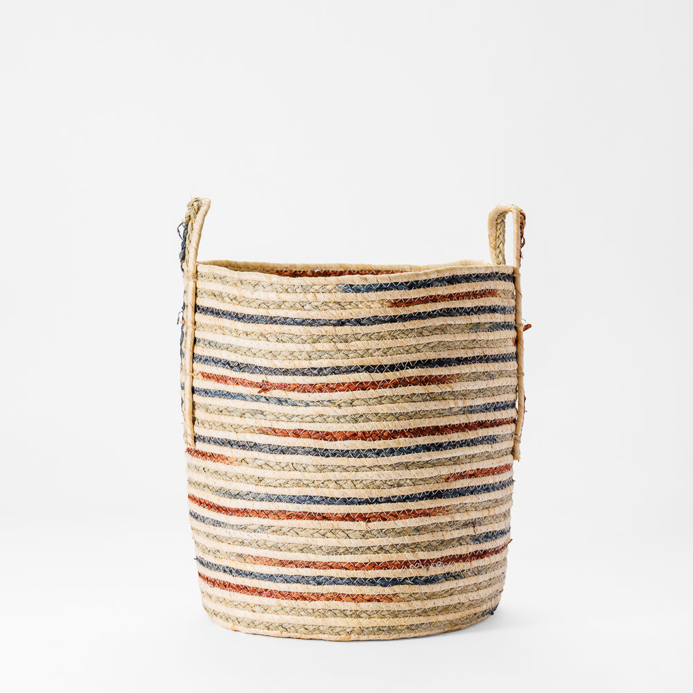 Home.Life Maize Shaded Rope Basket Blue-Storage Baskets