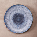 Home.Life Marbled Dinner Plate Blue Haze
