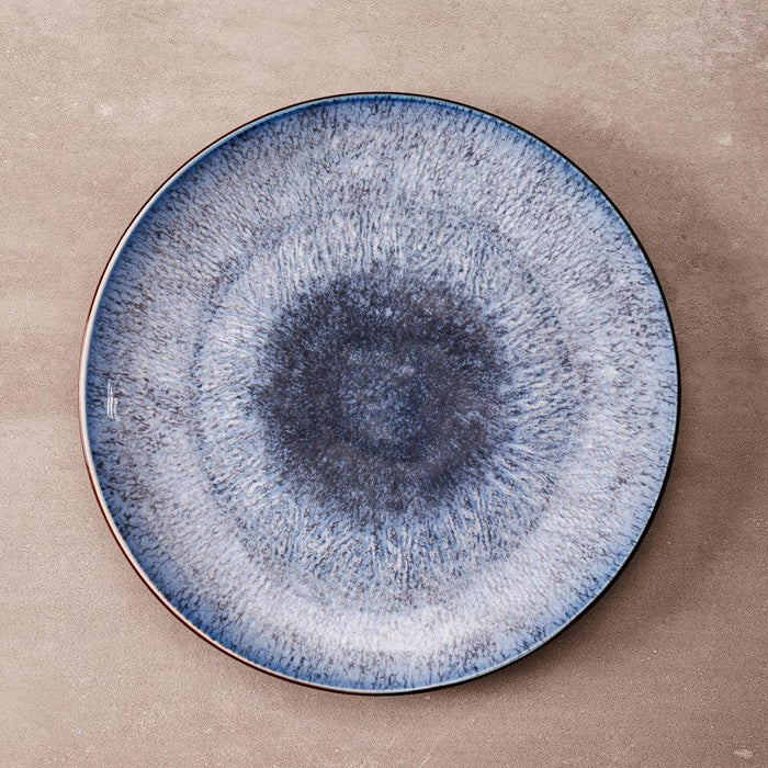 Home.Life Marbled Dinner Plate Blue Haze-Plates