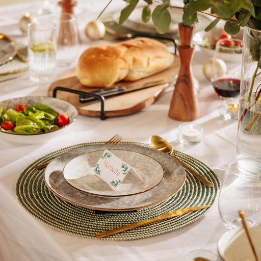 Home.Life Marbled Dinner Plate Mushroom-Plates