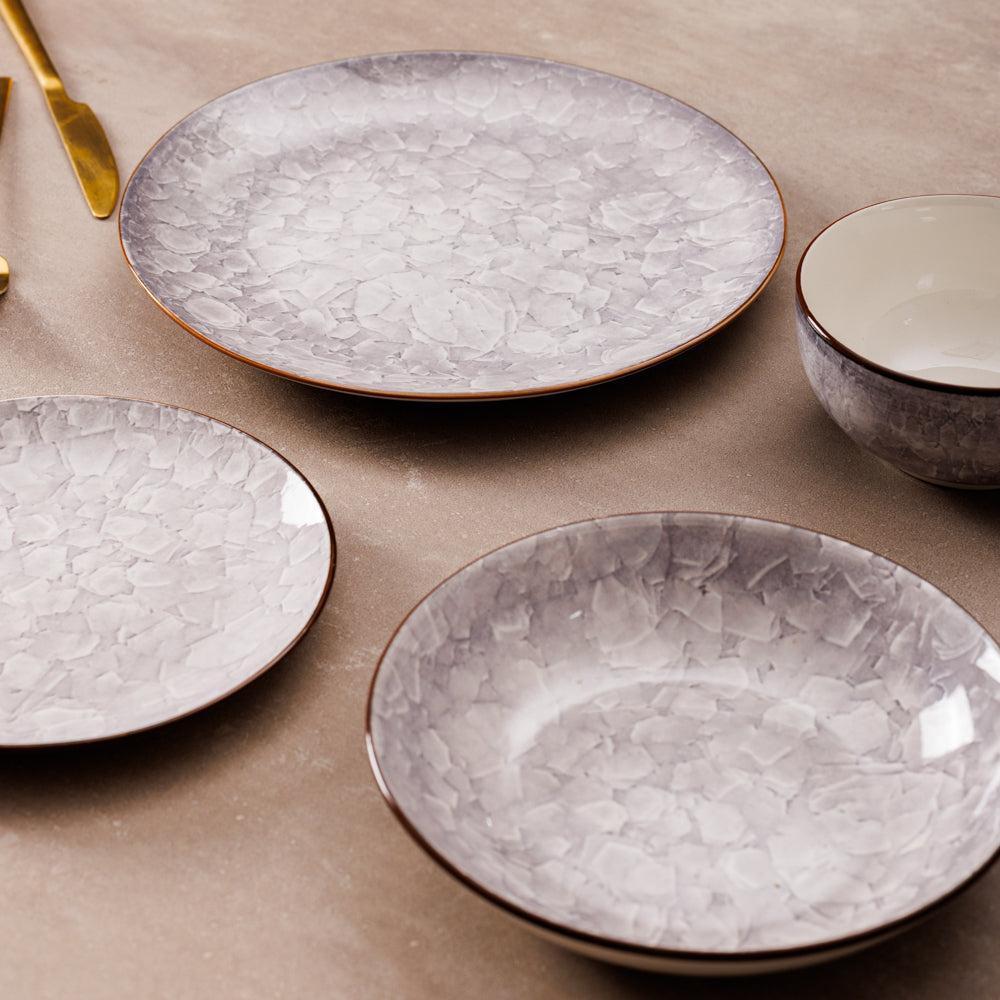 Home.Life Marbled Dinner Plate Mushroom-Plates