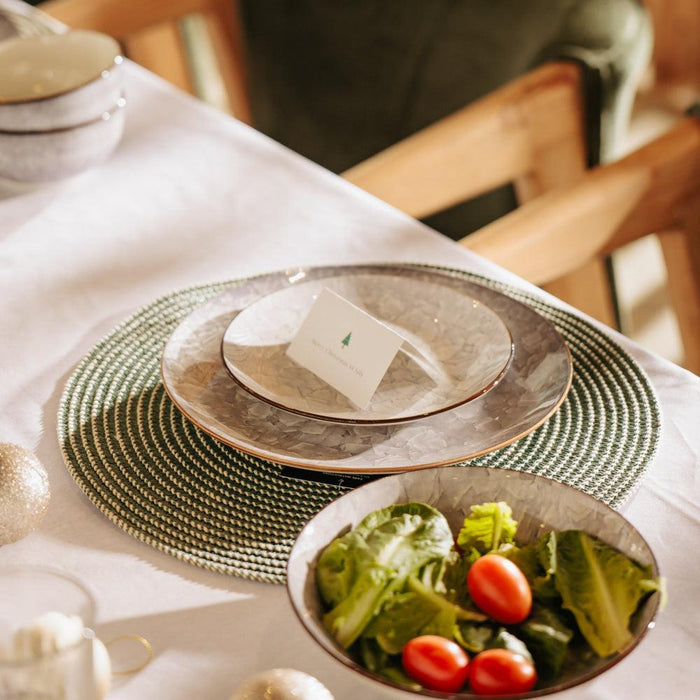 Home.Life Marbled Salad Bowl Mushroom-Bowls