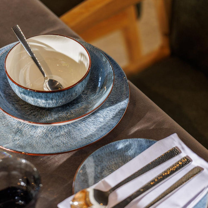 Home.Life Marbled Soup Bowl Blue Haze-Bowls