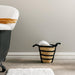 Home.Life Natural Corn Rope Stripe Basket Black-Storage Baskets