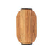 Oblong Wooden Serving Tray with Black Metal Handle-Tray