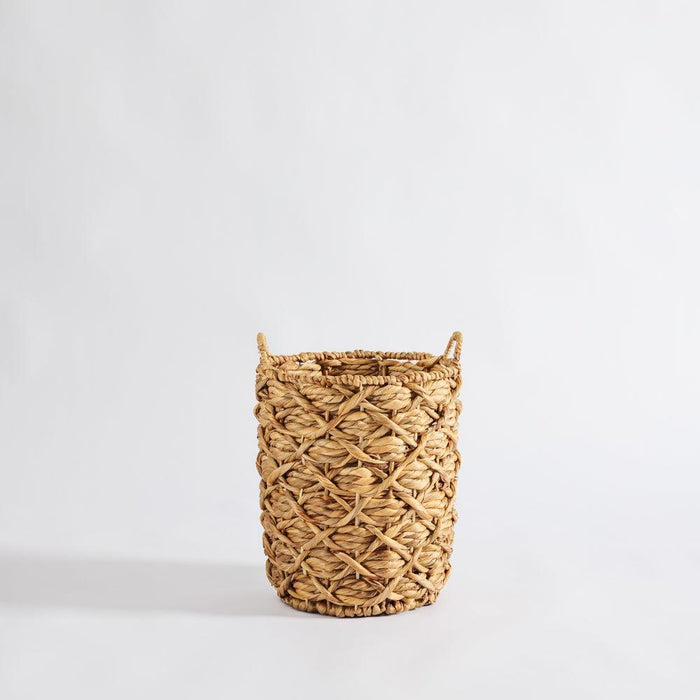 Home.Life Oval with Hyacinth Basket Twisted Weave Natural-Storage Basket