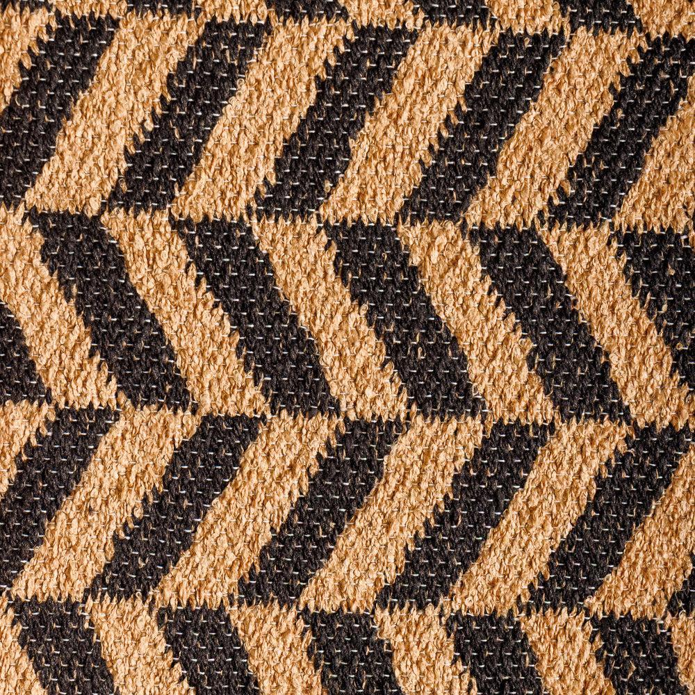 Home.Life Pinstripe Cotton Rug Black and Beige-Carpets/Rugs