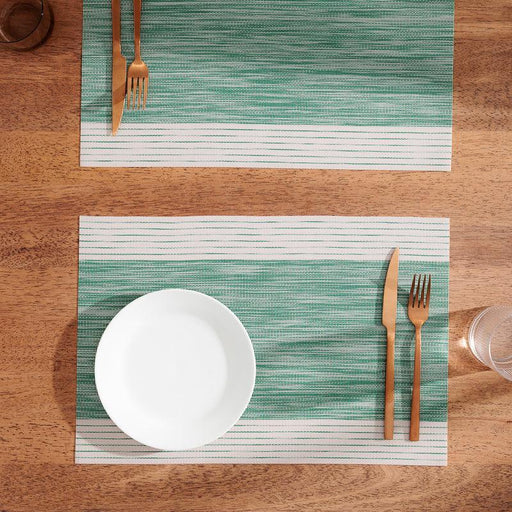 HOME.LIFE Placemat Green Stripe - 6 Pack-Placemats