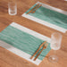 HOME.LIFE Placemat Green Stripe - 6 Pack-Placemats