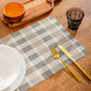 Home.Life Placemats Shaded Tartan Black 6 Pack