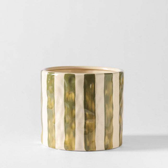 Home.Life Planter Natural Bold Stripe Forest-Décor