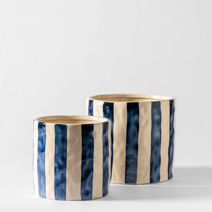 Home.Life Planter Natural Bold Stripe Ocean Bay-Décor