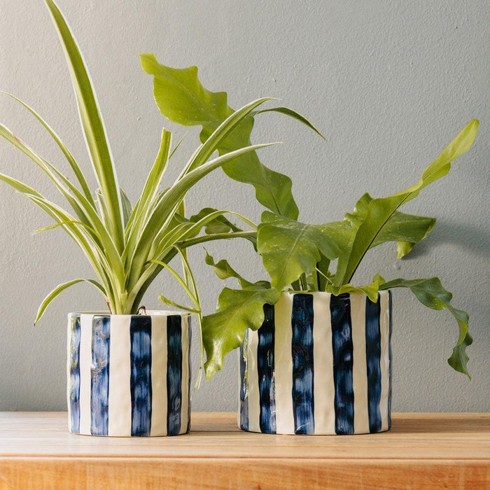 Home.Life Planter Natural Bold Stripe Ocean Bay-Décor