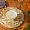 Home.Life Printed Glazed Soup Bowl Golden Haze