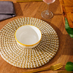 Home.Life Printed Glazed Soup Bowl Golden Haze