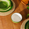Home.Life Printed Glazed Soup Bowl Green Mist