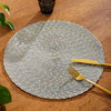 Home.Life Round Placemat Speckled Grey