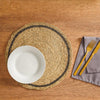 Home.Life Round Seagrass Placemat Natural and Black