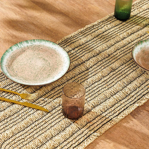 Home.Life Seagrass Table Runner Black-Table Runners