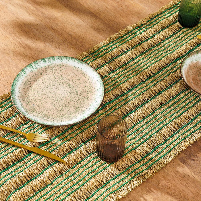 Home.Life Seagrass Table Runner Hunters Green-Table Runners