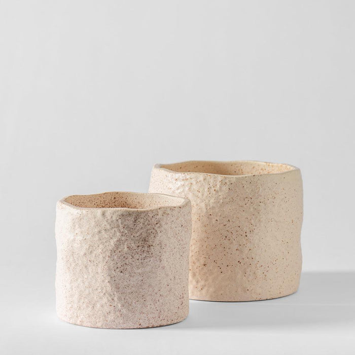 Home.Life Shaped Planter Organic Natural Ivory-Décor