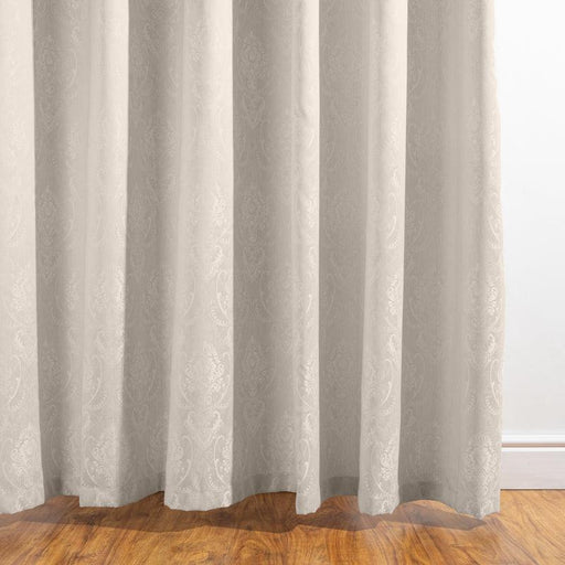 HOME.LIFE Venice Jacquard Eyelet Lined Curtain - Natural-Curtains