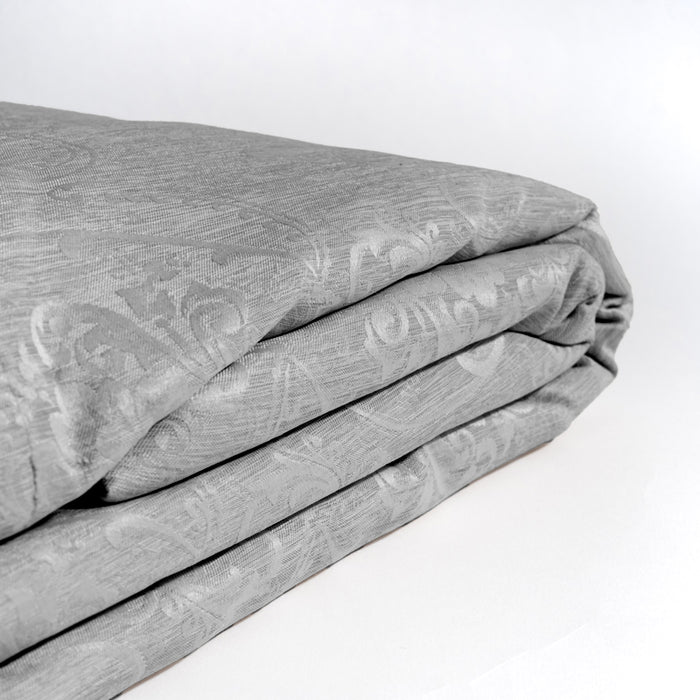 HOME.LIFE Venice Jacquard Taped Lined Curtain - Dark Grey-Curtains