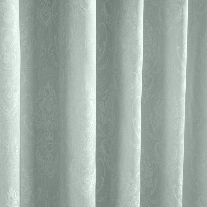 HOME.LIFE Venice Jacquard Taped Lined Curtain - Duck Egg-Curtains