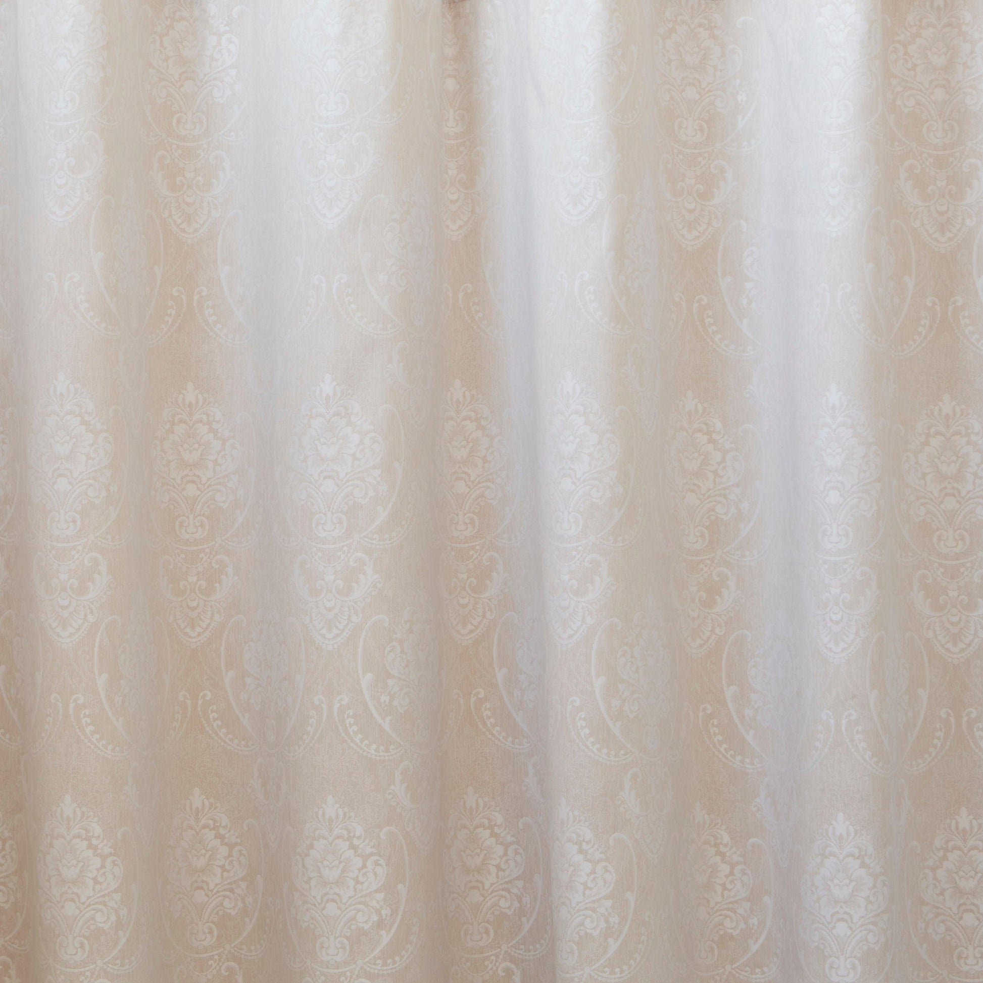 HOME.LIFE Venice Jacquard Taped Lined Curtain - Natural-Curtains