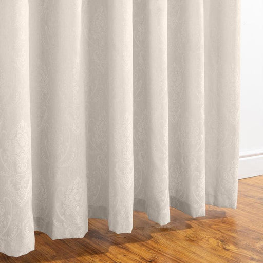 HOME.LIFE Venice Jacquard Taped Lined Curtain - Natural-Curtains