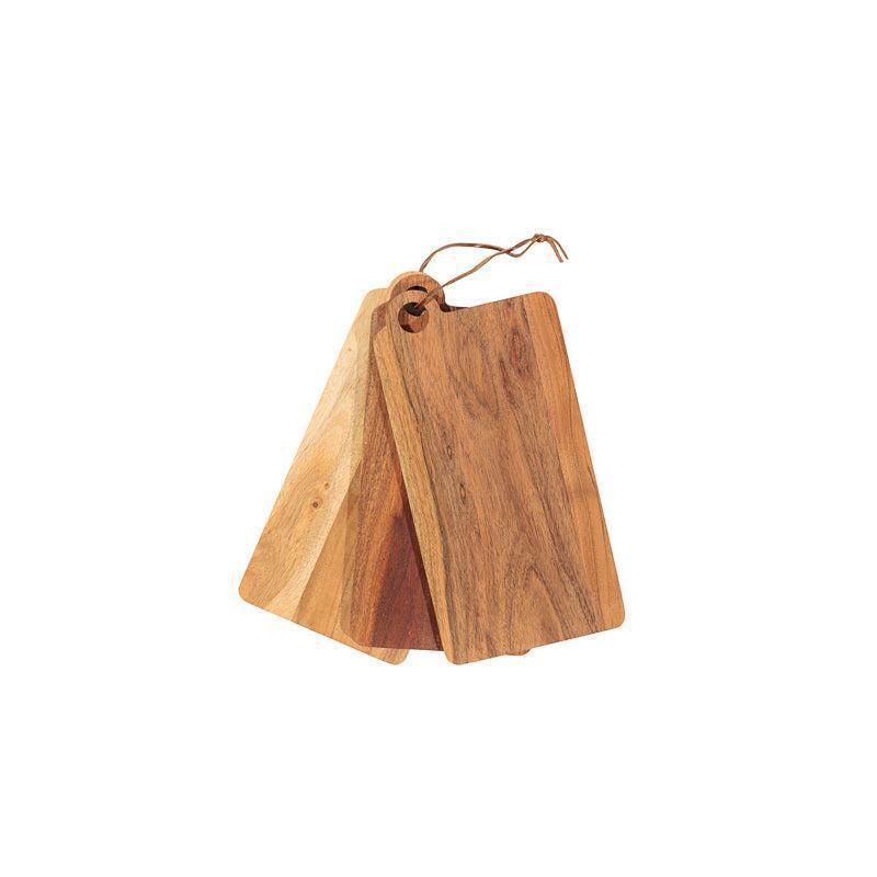 Home.Life Wooden Rectangular Boards with Centre Hole Set of 3-Chopping Boards