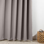 Home.Life Woven Blockout Taped Curtain Grey