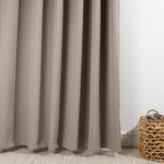 Home.Life Woven Blockout Taped Curtain Taupe