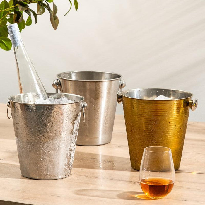 Ice Bucket - Hammered Silver-Bar Accessories
