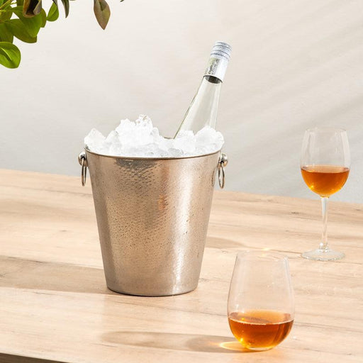 Ice Bucket - Hammered Silver-Bar Accessories