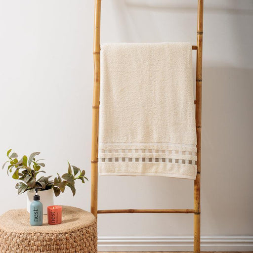 Imported XXL Bath Sheet - Cream-TOWELS