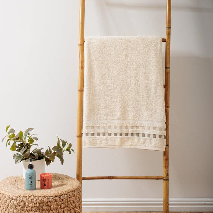 Imported XXL Bath Sheet - Cream-TOWELS