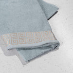 Jacquard Crest Collection Bath Sheet Duck Egg