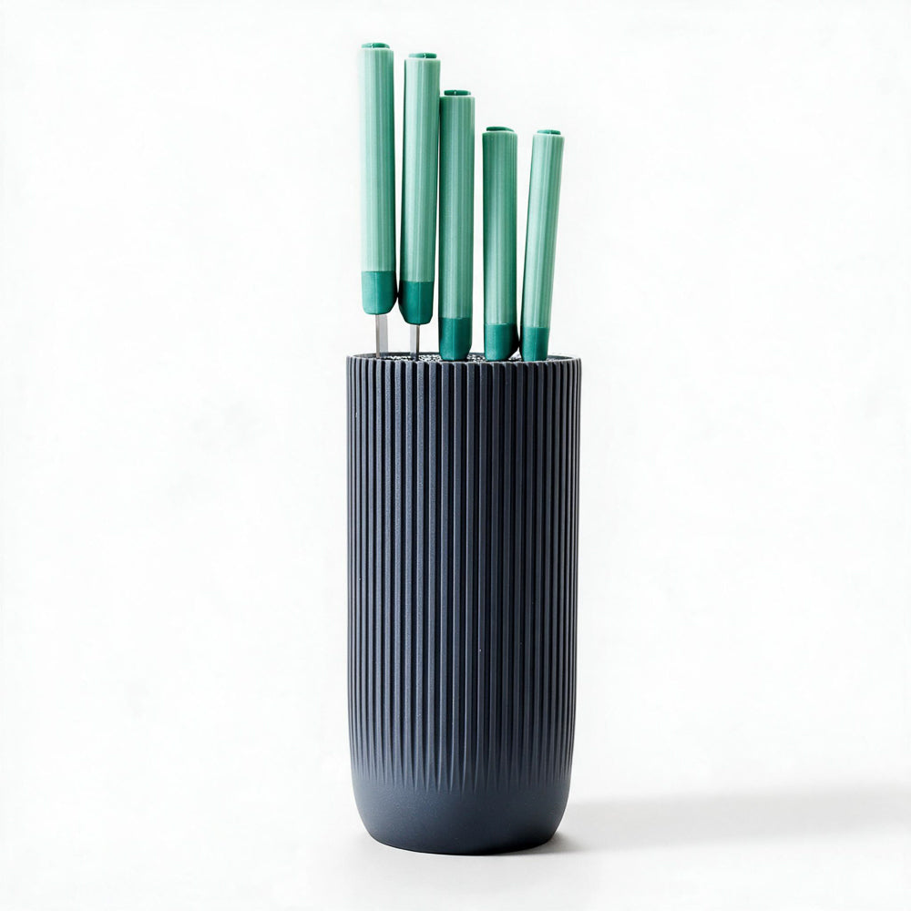 Knife in Holder Set of 6 Duck Egg-Kinves