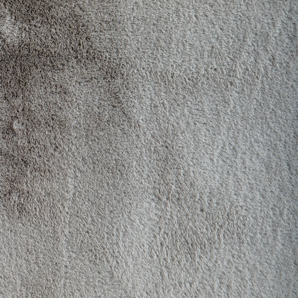 Luxe Plain Rabbit Fur Carpet Light Grey-Carpets/Rugs