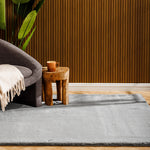 Luxe Plain Rabbit Fur Carpet Light Grey