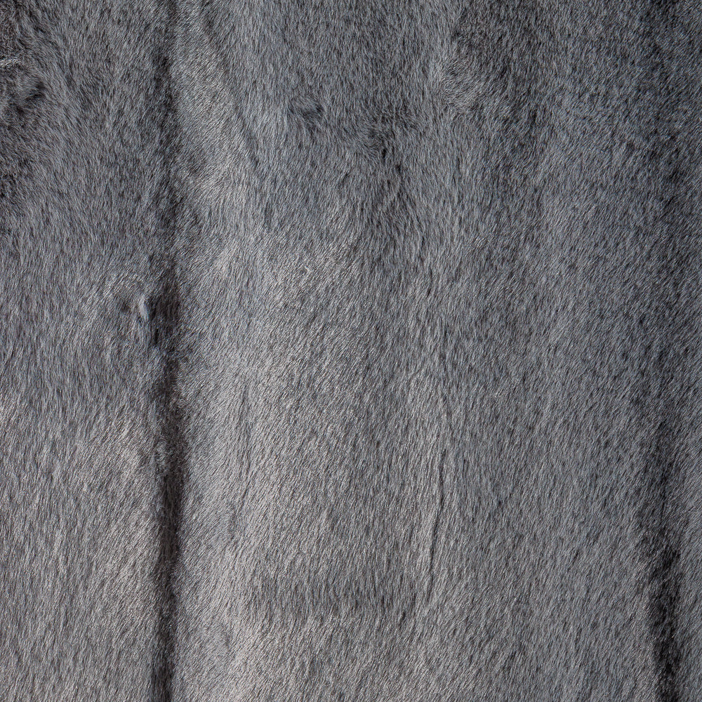 Luxe Rabbit Faux Fur Carpet Charcoal-Carpets/Rugs
