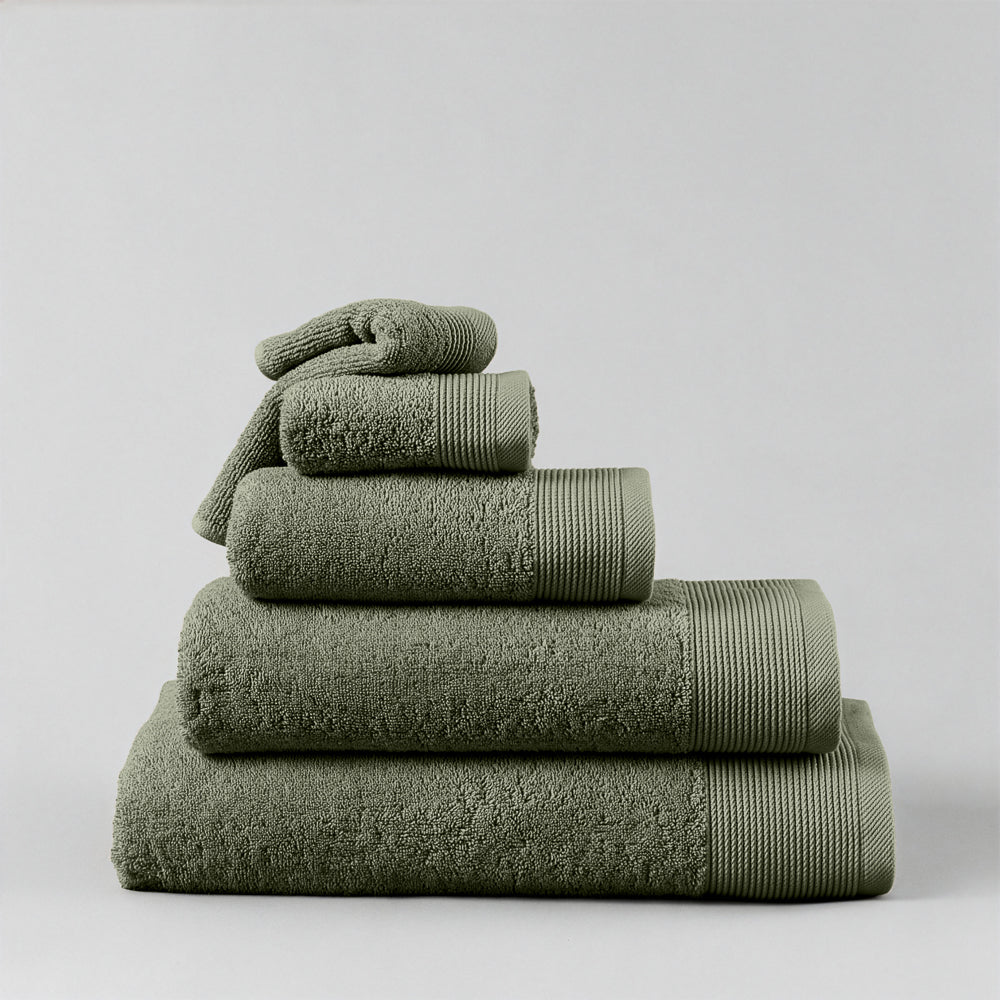 Luxury Egyptian Cotton Classic Towel Collection Olive-Towels